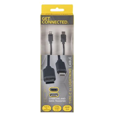 USB Cable - Type C to Lightning, 2.0 Amp - 2 metre